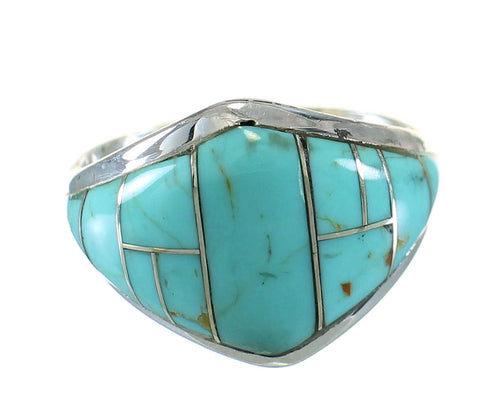 Turquoise Silver Ring Size 5-1/4 AX87965